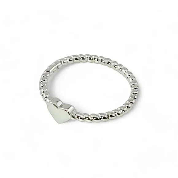 Sterling Silver Plain Heart Ring - Picture 3 of 6